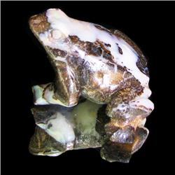 62.63ct Australian Boulder Opal Handcarved Frog (GEM-31853)