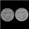 Image 2 : 1938A Nazi Germany 5 Mark Hi Grade 2 Pcs (COI-8208)