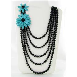1250ct Turquoise & Crystal Necklace (JEW-2475)