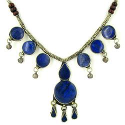 Tibet Lapis Nickel Pendant Choker Necklace (ANT-1370)