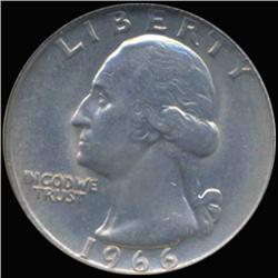 1966 Washington 25c Quarter Coin Graded GEM (COI-6853)
