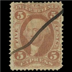 1862 US 5c Express Revenue Stamp NICE (STM-0552)