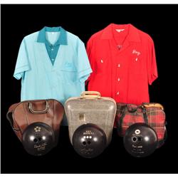 Roy Rogers' 3 Bowling Balls & 2 Shirts RR