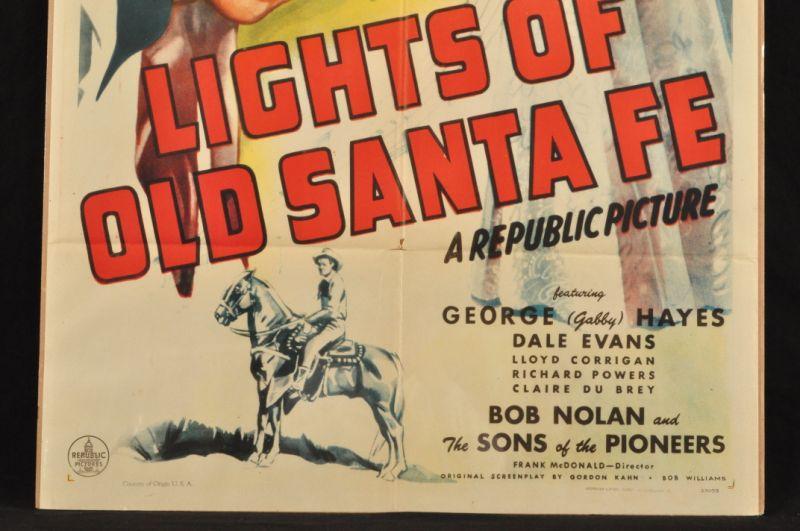 Roy Rogers Lights of Old Santa Fe Movie Poster RR