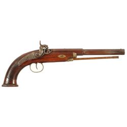 1850's Half Round Half Octagon Percussion Pistol