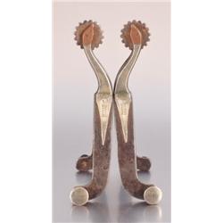 Nice Double Mounted Period Gooseneck Spurs