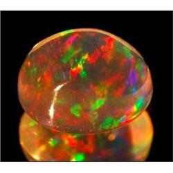 0.96 Ct. Rare Oval Cabochon Natural Multi Color Opal