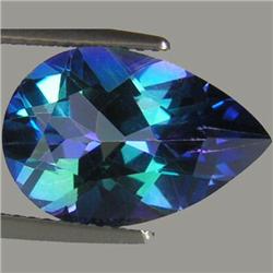 Stunning 6.75 ct Pear Cut Mystic Neptune Garden Topaz