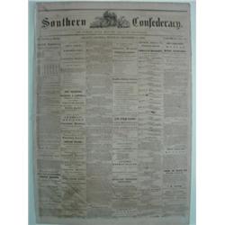 SOUTHERN CONFEDERATE NEWS PAPER - DATED DECEMBER 16 18