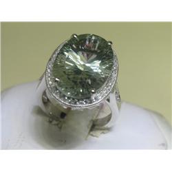 Michael Christoff 14K Wt Gold Amethyst Diamond Ring -7