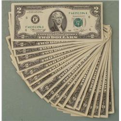 20 F Mint 1976 $2 Bills Notes Atlanta Some UNC All Nice