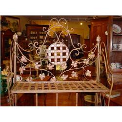 Large French iron bakers rack with 3 shelves