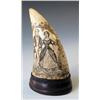 Image 2 : One of a Kind - Engraved Whales Tooth Ship ~Daniel Web