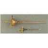 Image 1 : 2 GREAT LOOKING TOLEDO SPAIN MINIATURE SWORDS-10  & 5