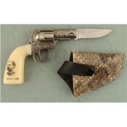 VINTAGE SNUB-NOSED WYATT EARP REVOLVER KNIFE W/HOLSTER