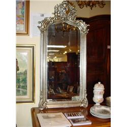French silver Louis XV style mirror