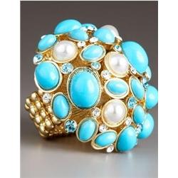 NIB Neiman Marcus Turquoise Dress Ring jewelry 6 7 8