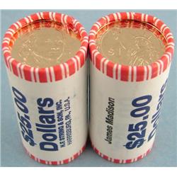 2 BANK Wrapper Rolls 2007 D Madison   In God  Gem UNC