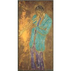 Andre Guichard Original Art Print Jazz Trumpeter