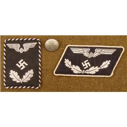 Nazi Reichsbahn (Railroad) Patches w/ Button