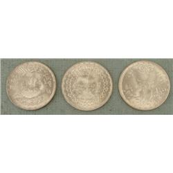 3 Egypt 1978, 1979, 1981 Silver One Pound BU Coins