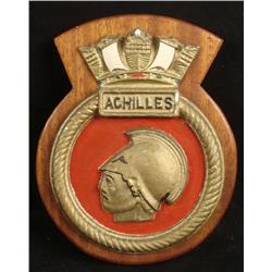 British Royal Navy Old Naval Military Plaque ACHILLES