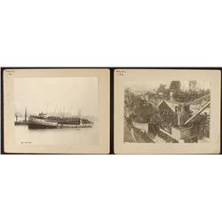 2 Orig WWI Photos Returning US Troops on Mauretania