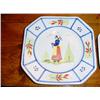 Image 1 : Set 6 French Quimper HB Henriot salad plates