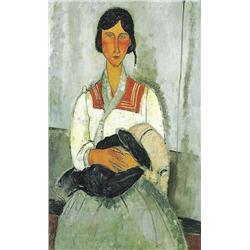 Modigliani "Gypsy Woman with Child" Ltd Edition Giclee on Paper
