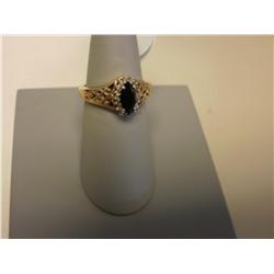 Diamond and Sapphire Ladies Ring, 14K gold