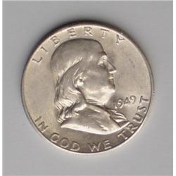 1949-S Silver Franklin Half Dollar