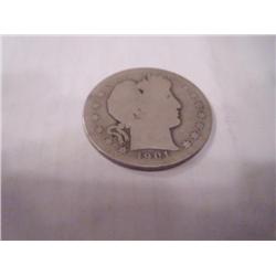 1901 Silver Barber Half Dollar