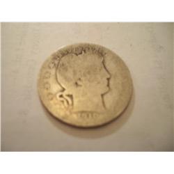 1910-D Silver Barber Quarter