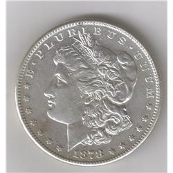 ERROR 1878-S MORGAN SILVER DOLLAR, MS++, VAM