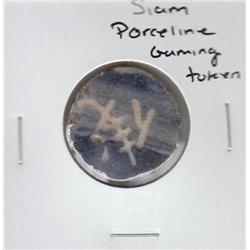 RARE SIAM PORCELAIN GAMING TOKEN
