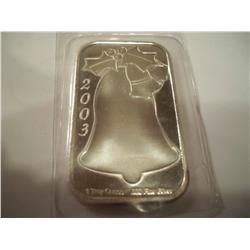 1 Oz Pure 999 Silver "Jingle Bell" Bar