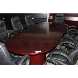 MAHOGANY INLAYED 10FT BOARDROOM TABLE