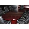 Image 1 : MAHOGANY INLAYED 10FT BOARDROOM TABLE
