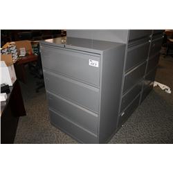 HERMAN MILLER DARK GREY 4 DRAWER LATERAL FILE