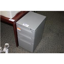 GREY MOBILE 3 DRAWER FILE PEDESTAL