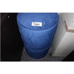 2 BLUE STOOLS