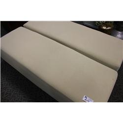 LARGE TAN RECEPTION BENCH