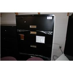 BLACK 5 DRAWER LATERAL FILE CABINET