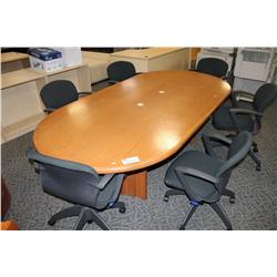 OAK 8FT BOARDROOM TABLE