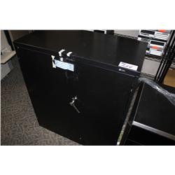 BLACK 2 DOOR STORAGE CABINET