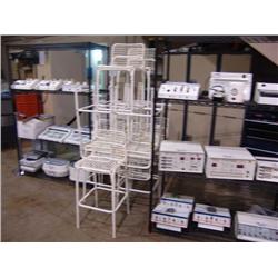 11 WHITE METAL SPA CHAIRS