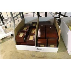 2 BINS OF DECORATIVE BOXES