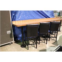 LARGED BRUSHED BAR TABLE