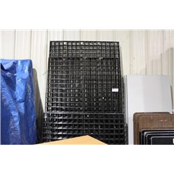 LOT OF BLACK METAL STORAGE RACKING