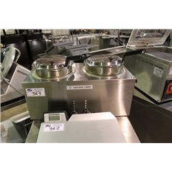 GRANDE CHEF STAINLESS STEEL 2 BAY CHAFING DISH